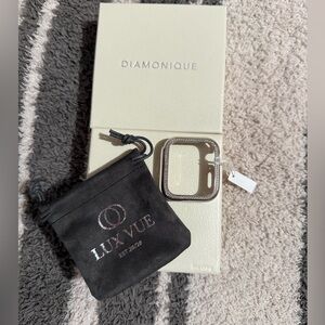 NEW DIAMONIQUE LUX VUE PAVE-ACCENTED SMART WATCH CASE 
FITS 44MM APPLE WATCH